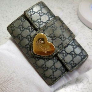 Gucci★素敵!Heart Leather Guccissima Key Charm Gucci guccissima heart key - Gem